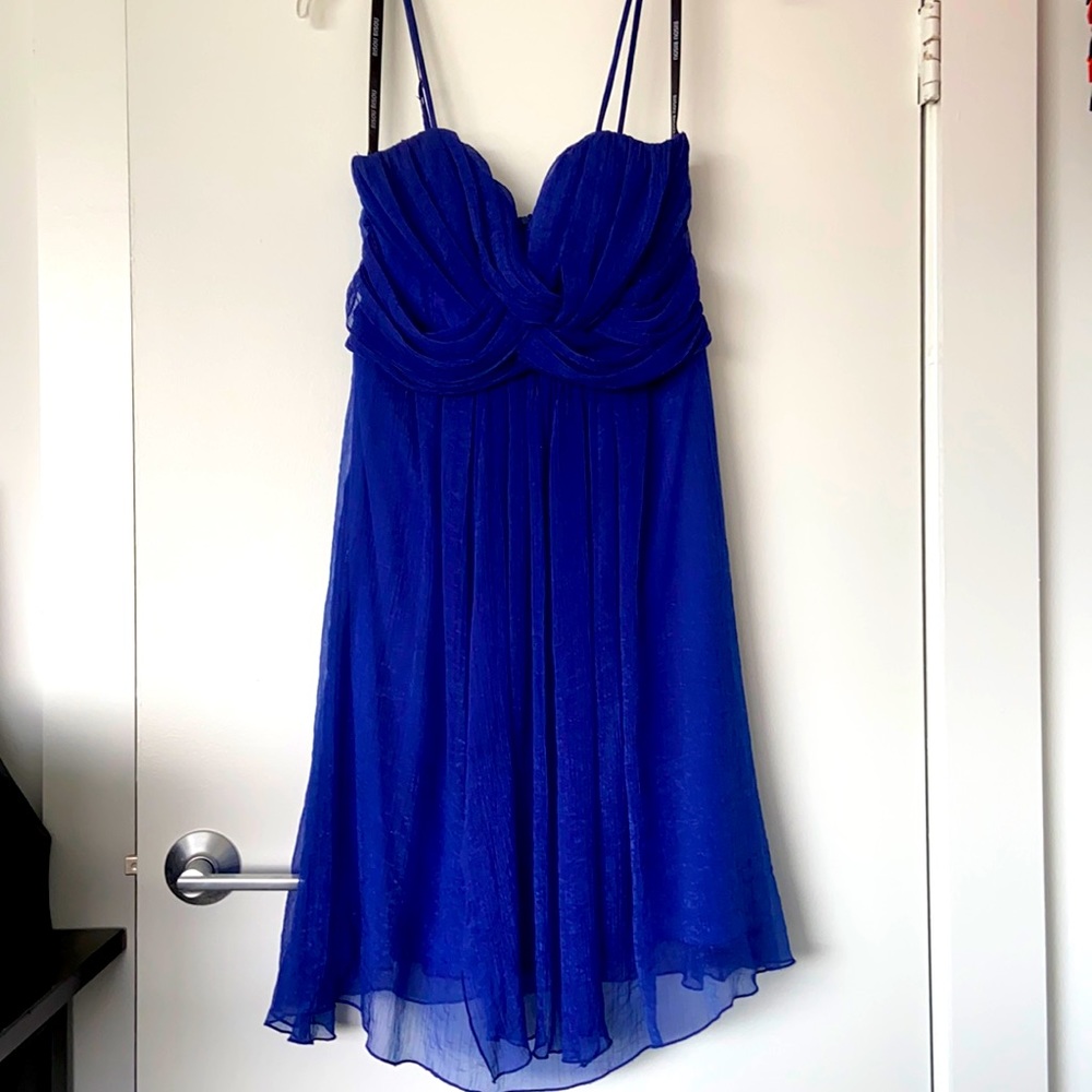 Bisou Bisou Iridescent Blue Formal Dress